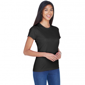 UltraClub 8420L Ladies Cool & Dry Performance Interlock T-Shirt - Black