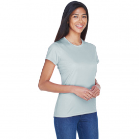 UltraClub 8420L Ladies Cool & Dry Performance Interlock T-Shirt - Grey