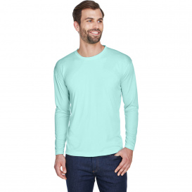 UltraClub 8422 Men\'s Cool & Dry Sport Long-Sleeve Performance Interlock T-Shirt - Sea Frost
