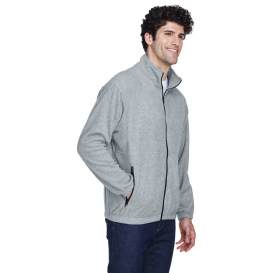 UltraClub 8485 Men\'s Iceberg Fleece Full Zip Jacket - Grey Heather