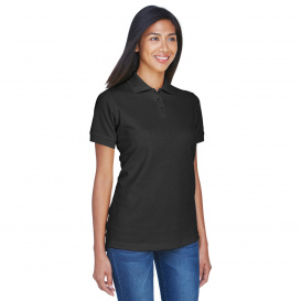 UltraClub 8530 Ladies Classic Pique Polo - Black