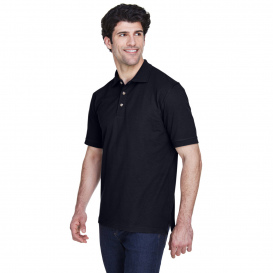 UltraClub 8535 Men\'s Classic Pique Polo - Black