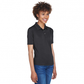 UltraClub 8610L Ladies Cool & Dry 8 Star Elite Performance Interlock Polo - Black