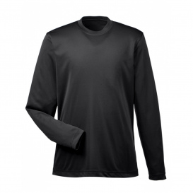 UltraClub 8622Y Youth Cool & Dry Performance Long Sleeve Top - Black