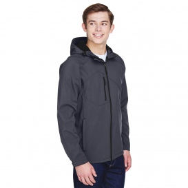 North End 88166 Men\'s Prospect Two Layer Fleece Bonded Soft Shell Hooded Jacket - Fossil Grey