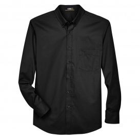 Core 365 88193T Men\'s Tall Operate Long-Sleeve Twill Shirt - Black