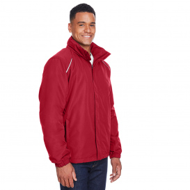 Core 365 88224 Men\'s Profile Fleece-Lined All-Season Jacket - Classic Red