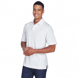 North End 88632 Men\'s Recycled Polyester Performance Pique Polo - White