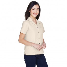 UltraClub 8981 Ladies Cabana Breeze Camp Shirt - Stone