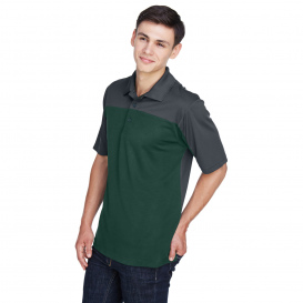 Core 365 CE101 Men\'s Balance Colorblock Performance Pique Polo - Forest/Carbon