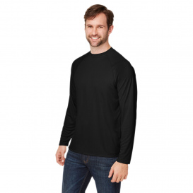 Core 365 CE110 Unisex Ultra UVP Long-Sleeve Raglan T-Shirt - Black