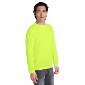 Core 365 CE111L Adult Fusion ChromaSoft Performance Long-Sleeve T-Shirt - Safety Yellow