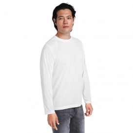 Core 365 CE111L Adult Fusion ChromaSoft Performance Long-Sleeve T-Shirt - White