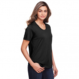 Core 365 CE111W Ladies Fusion ChromaSoft Performance T-Shirt - Black