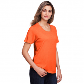 Core 365 CE111W Ladies Fusion ChromaSoft Performance T-Shirt - Campus Orange