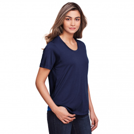 Core 365 CE111W Ladies Fusion ChromaSoft Performance T-Shirt - Classic Navy