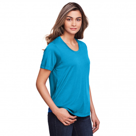 Core 365 CE111W Ladies Fusion ChromaSoft Performance T-Shirt - Electric Blue