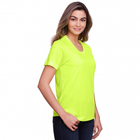 Core 365 CE111W Ladies Fusion ChromaSoft Performance T-Shirt - Safety Yellow