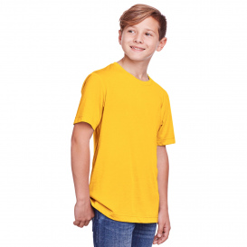 Core 365 CE111Y Youth Fusion ChromaSoft Performance T-Shirt - Campus Gold