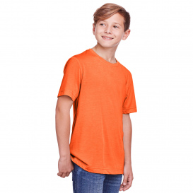 Core 365 CE111Y Youth Fusion ChromaSoft Performance T-Shirt - Campus Orange