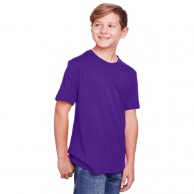 Core 365 CE111Y Youth Fusion ChromaSoft Performance T-Shirt - Campus Purple