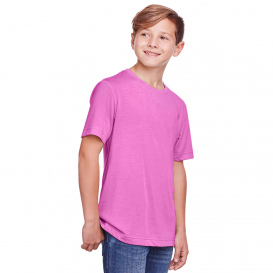 Core 365 CE111Y Youth Fusion ChromaSoft Performance T-Shirt - Charity Pink