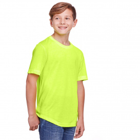 Core 365 CE111Y Youth Fusion ChromaSoft Performance T-Shirt - Safety Yellow