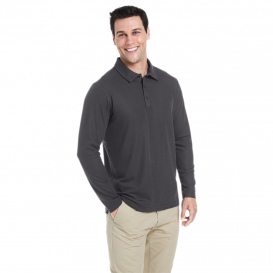 Core 365 CE112L Men's Fusion ChromaSoft Long-Sleeve Pique Polo - Carbon