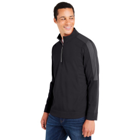 Core 365 CE404 Market Snag Protect Mesh Colorblock Quarter-Zip - Black/Carbon