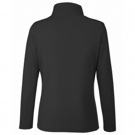 Core 365 CE405W Ladies Fusion ChromaSoft Pique Quarter-Zip - Black
