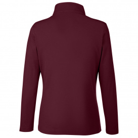 Core 365 CE405W Ladies Fusion ChromaSoft Pique Quarter-Zip - Burgundy