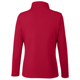 Core 365 CE405W Ladies Fusion ChromaSoft Pique Quarter-Zip - Classic Red