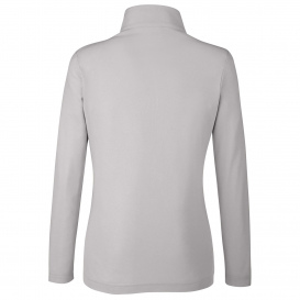 Core 365 CE405W Ladies Fusion ChromaSoft Pique Quarter-Zip - Platinum