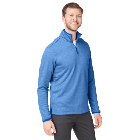 Core 365 CE73 Venture Heathered Stripe Quarter-Zip - True Royal/White