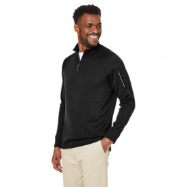Core 365 CE801 Unisex Fusion ChromaSoft™ Fleece Quarter-Zip - Black