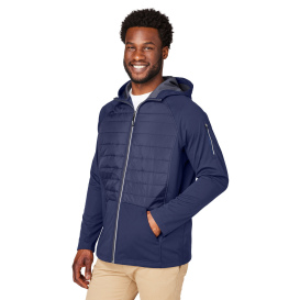 Core 365 CE808 Unisex Techno Lite Hybrid Hooded Jacket - Classic Navy