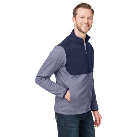 Core 365 CE74 Venture Heathered Stripe Hybrid Jacket - Classic Navy/White
