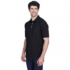 Devon & Jones D100 Men\'s Pima Pique Short Sleeve Polo - Black