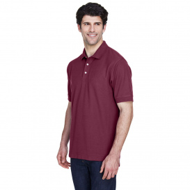 Devon & Jones D100 Men\'s Pima Pique Short Sleeve Polo - Burgundy