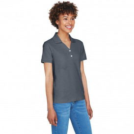 Devon & Jones D100W Ladies Pima Pique Y-Collar Polo - Graphite