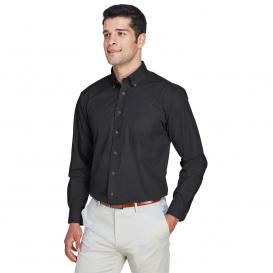 Devon & Jones D620 Men's Crown Woven Collection Solid Broadcloth - Black