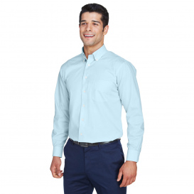 Devon & Jones D620 Men's Crown Woven Collection Solid Broadcloth - Crystal Blue