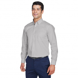 Devon & Jones D620 Men\'s Crown Woven Collection Solid Broadcloth - Silver