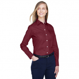 Devon & Jones D620W Ladies Crown Woven Collection Solid Broadcloth - Burgundy