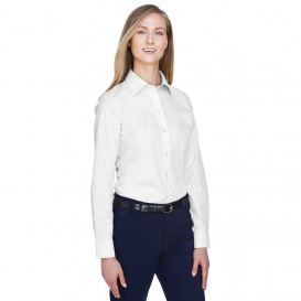 Devon & Jones D620W Ladies Crown Woven Collection Solid Broadcloth - White