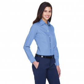 Devon & Jones D630W Ladies Crown Woven Collection Solid Oxford - Light Blue