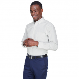 Devon & Jones D640 Men\'s Crown Woven Collection Gingham Check - Silver