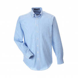 Devon & Jones D645 Men\'s Crown Woven Collection Banker Stripe - French Blue