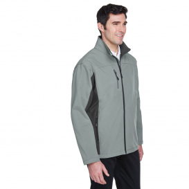Devon & Jones D997 Men\'s Soft Shell Colorblock Jacket - Charcoal/Dark Charcoal