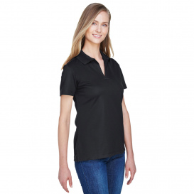 Devon & Jones DG20W CrownLux Performance Ladies Plaited Polo - Black